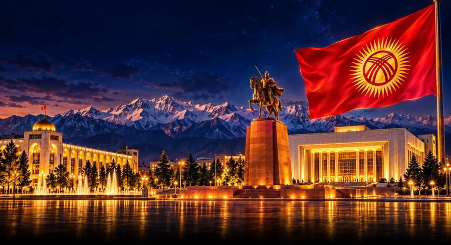 Кыргызстан — архитектура и флаг