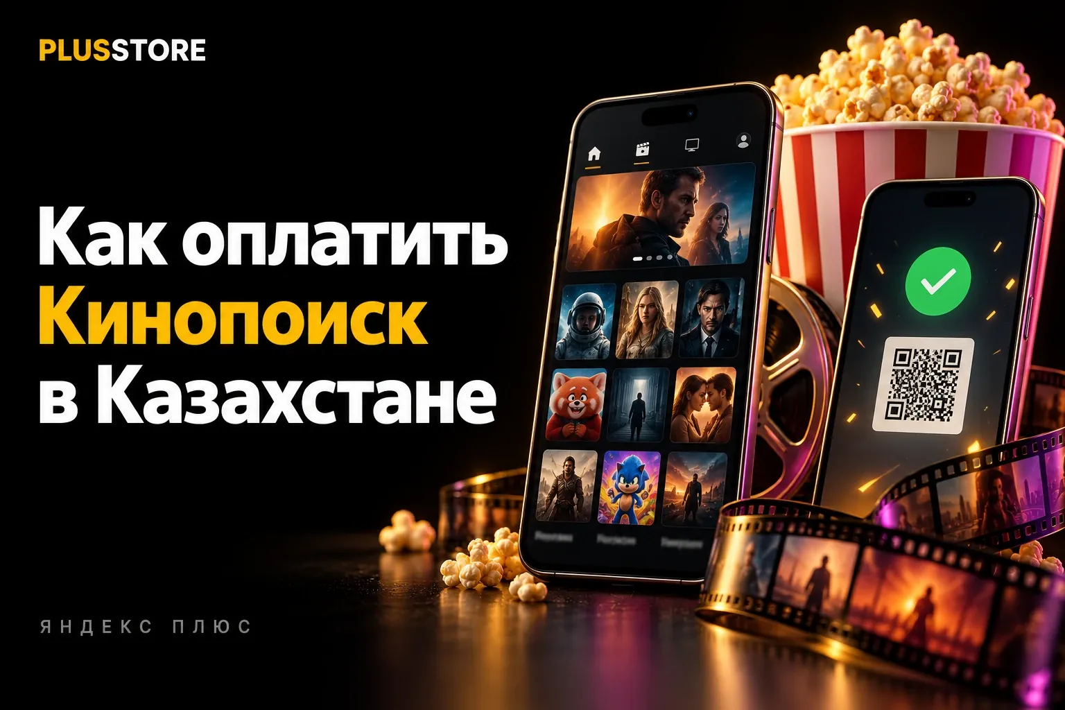 Обложка статьи «Как оплатить Кинопоиск в Казахстане: 4 способа»