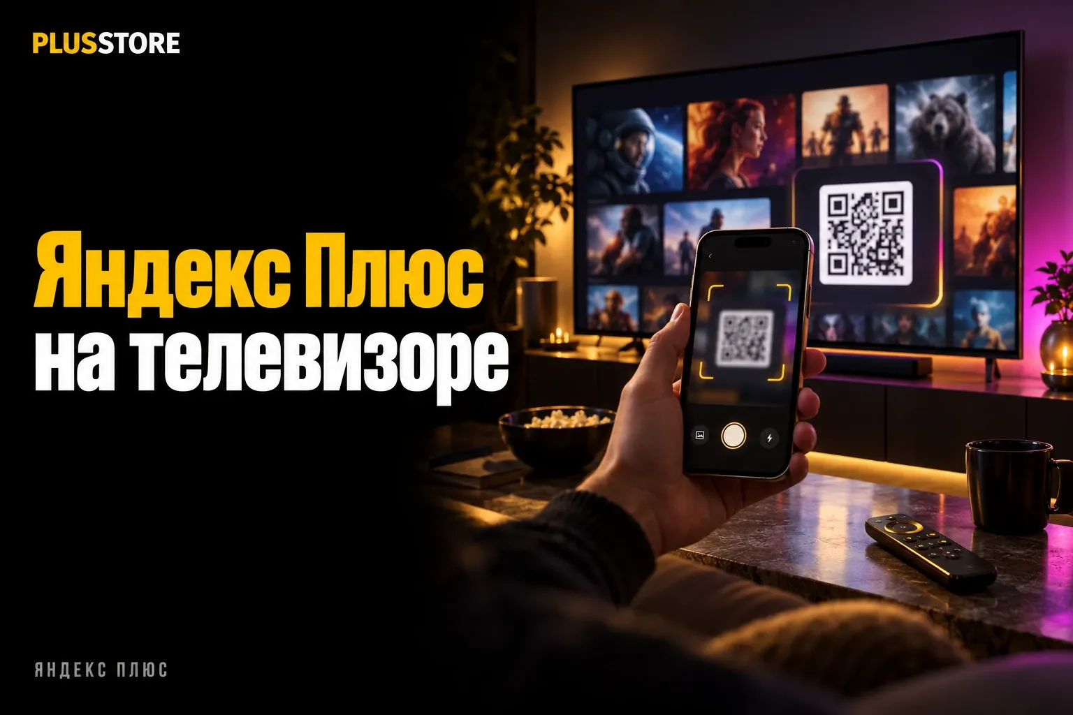 Обложка статьи «Яндекс Плюс на телевизоре: как войти и смотреть»